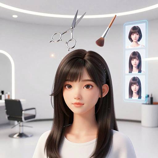 Futuristic Virtual Haircut and Makeover