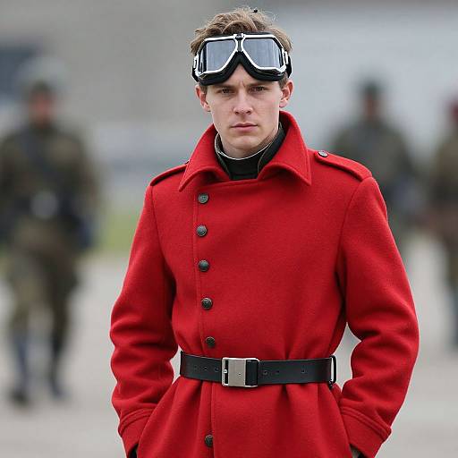 Realistic Red Baron Costume Portrait