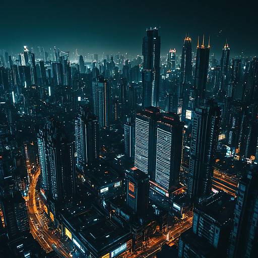 Cyberpunk Mumbai Skyline at Night