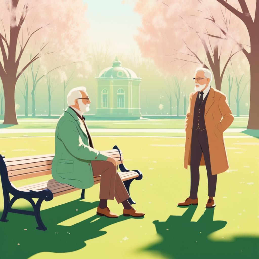 Victorian Spring: Grandfather and Grandson