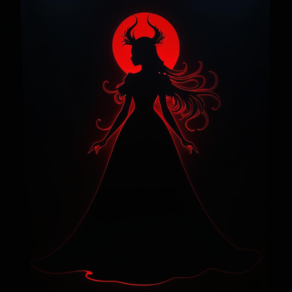 Mystical Sorceress Shadow Art Poster