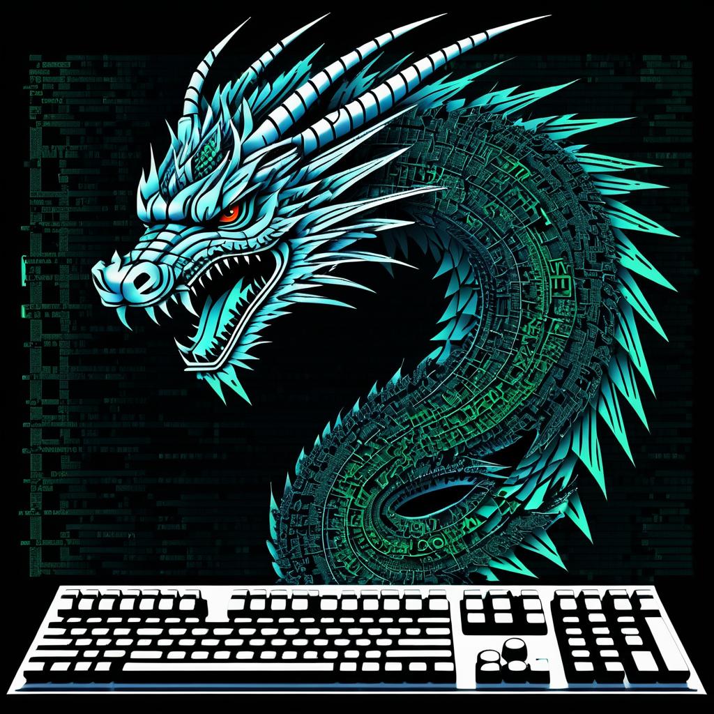 ASCII Art: Aggressive Dragon Design