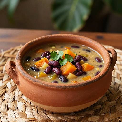 Traditional Venezuelan Soup in Clay Pot