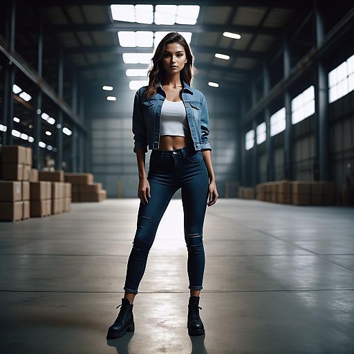 Cinematic High Fashion in Industrial Setting