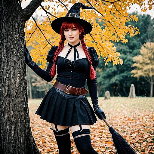 Halloween Witch Cosplay Outdoors