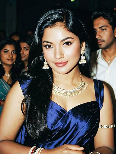 Elegant Saree Freshers Party Look