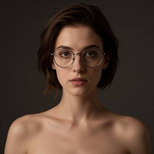 Elegant Brunette Portrait in Redshift Style