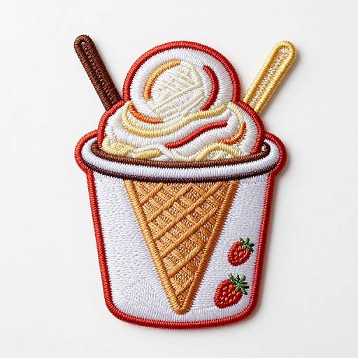 Embroidery Appliqué Ice Cream Photography