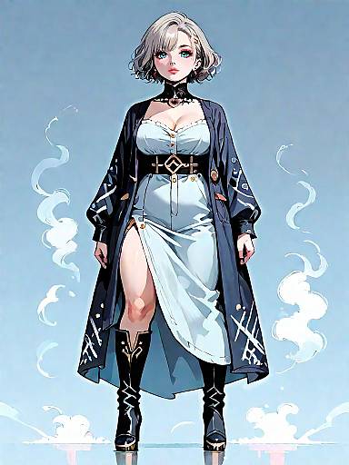 Chic Dark Fantasy Nighttime Look