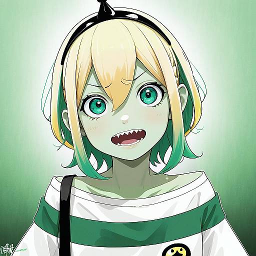 Illustration of Amano pikamee, voms in the style of Masukuza j