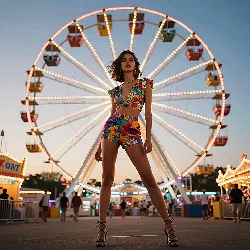 Carnival Fashion Editorial at Dusk