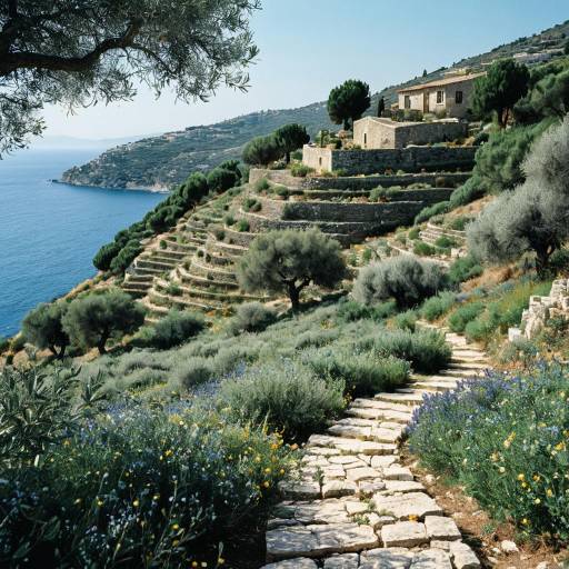 Charming Rustic Olive Grove Landscape
