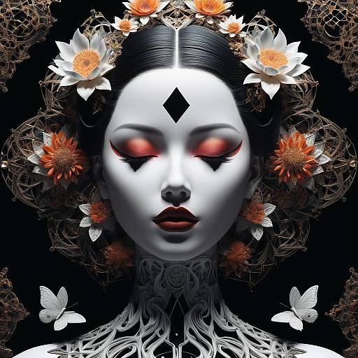 Ultra Detailed Fractal Mandala Portrait