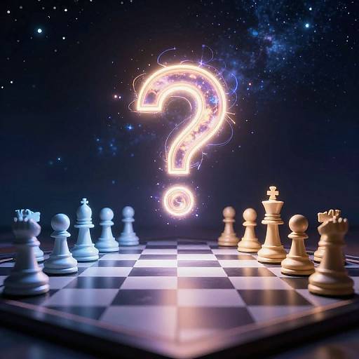 Cosmic Chessboard Under Starlit Sky