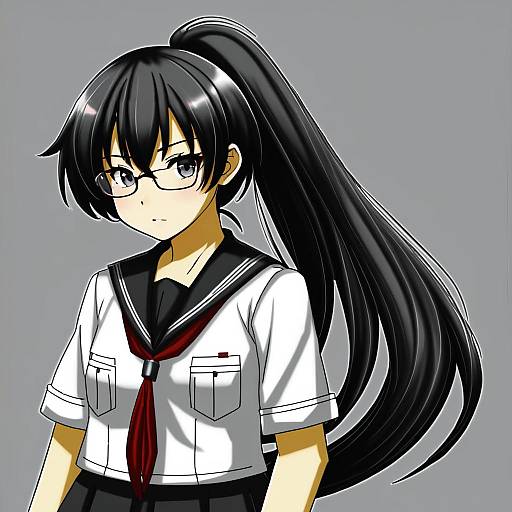 Illustration of Amagiri (kancolle), kantai collection in the style of Z-epto (chat-noir86)