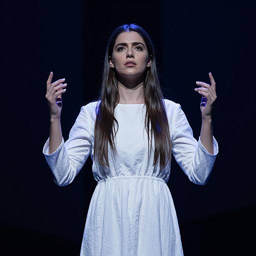 Mystical Woman in Blue Light