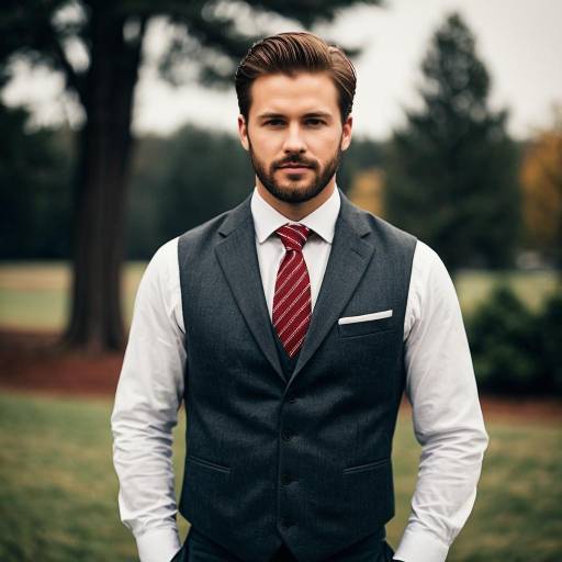 Stylish Man in Formal Wedding Attire