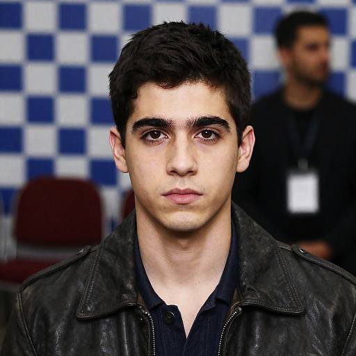 Young Man in Leather Jacket Portrait