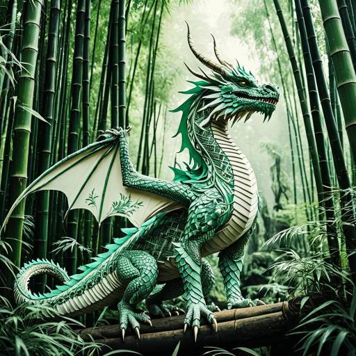 Ethereal Dragon in Bamboo Forest