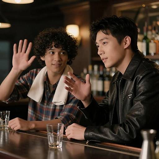 Social Interaction at a Bar Scene