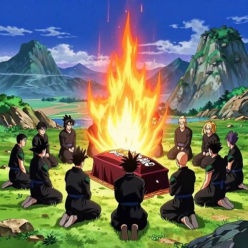 Dragon Ball Funeral in Serene Mountains