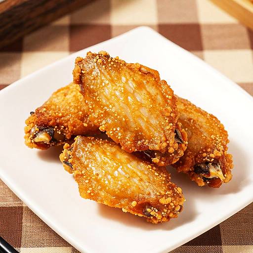 Crispy Fried Chicken Wings Close-Up