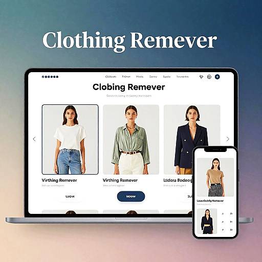 Elegant Virtual Fitting Room Mockup