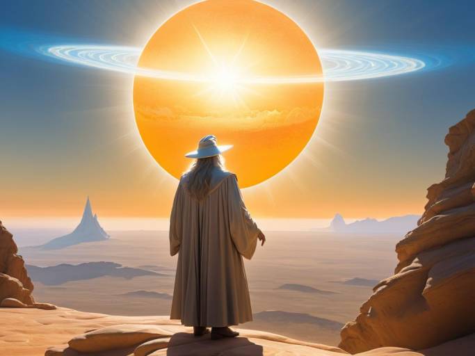 Gandalf Observing an Alien Sunset