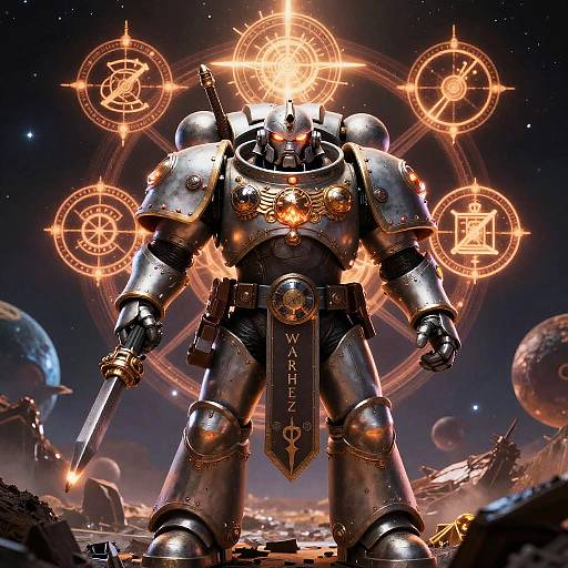 Futuristic Warhammer 40k Emperor Portrait