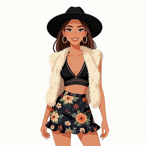 Bohemian Chic Woman Smiling Fashion