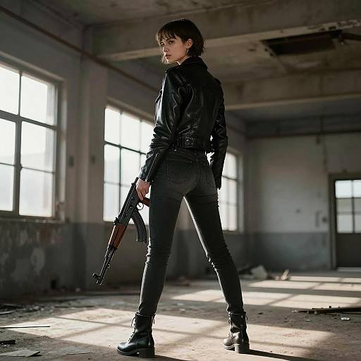 Stylized Portrait of a Determined Woman