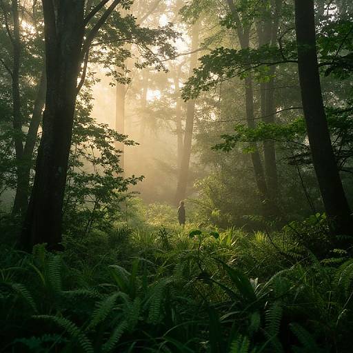 Serene Forest Dawn with Jordie