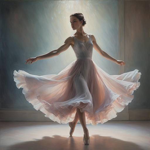 Graceful Ballet in Pastel Lighting