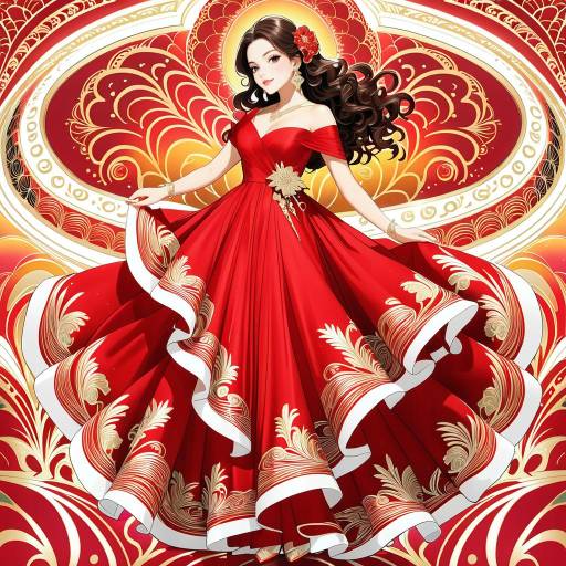 Radiant Brunette in Elegant Gown Radiant Brunette in Elegant Gown
