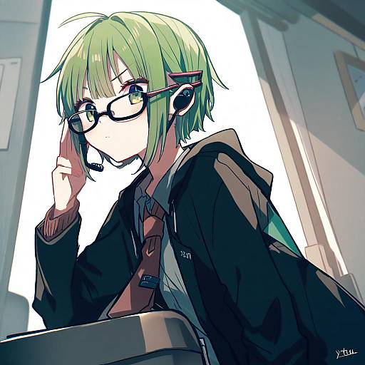 Illustration of Gumiya, vocaloid in the style of Yutsu