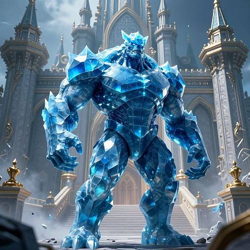 Blue Crystal Monster at Ancient Castle
