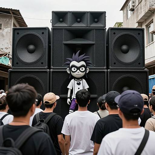 Gorillaz-Style Character at Urban Block