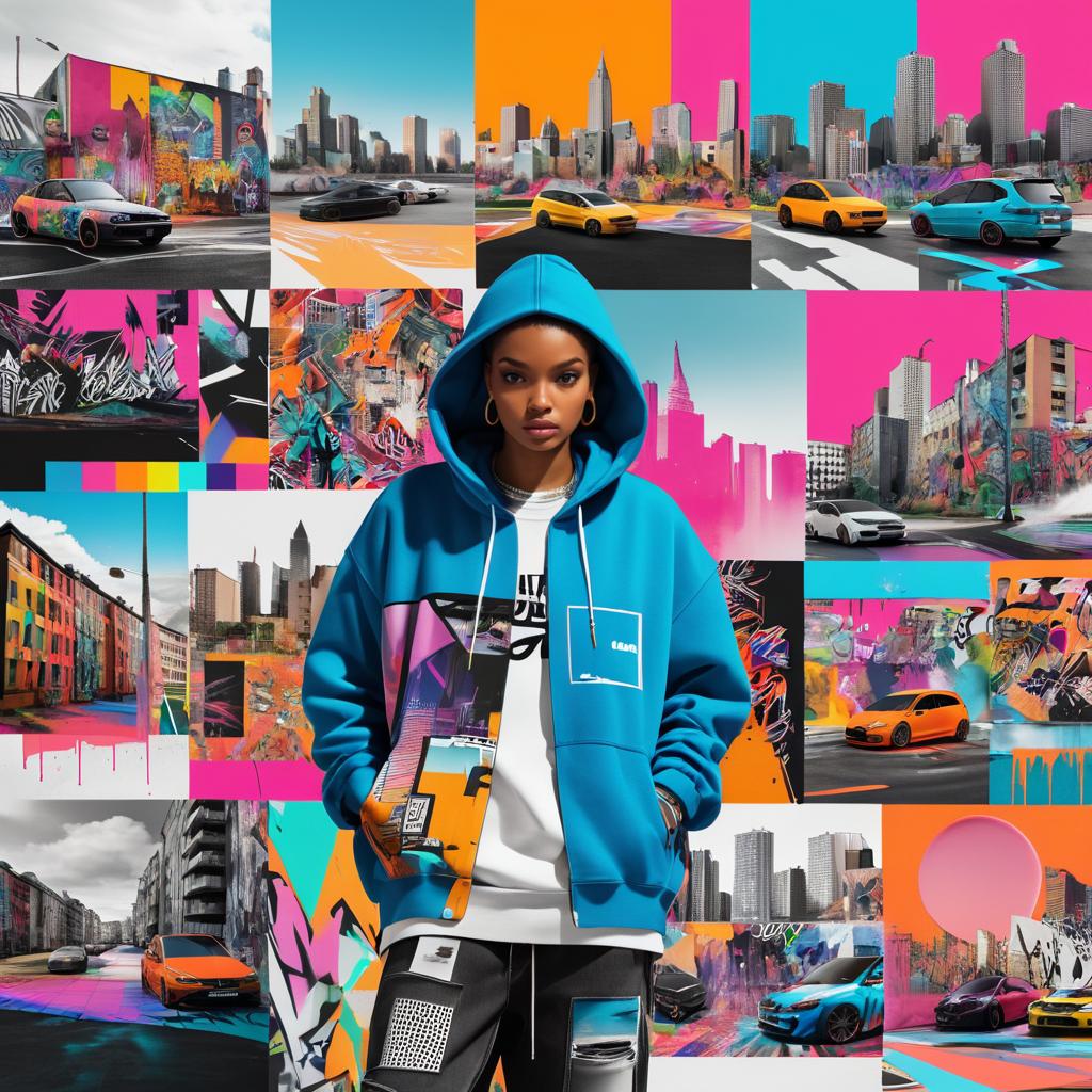 Urban Streetwear Moodboard Collage