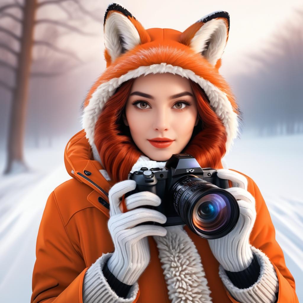 Winter Selfie with a Red Fox