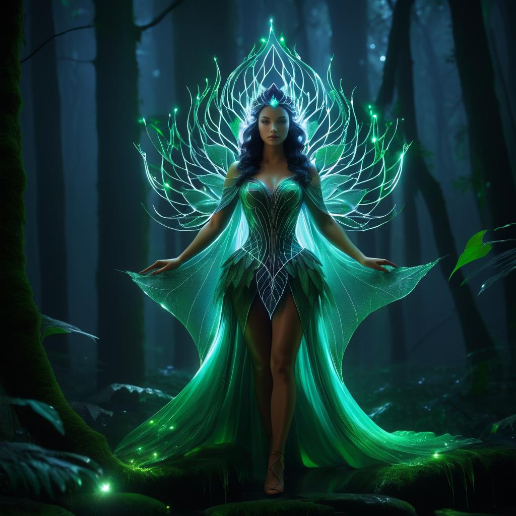 Mystical Nymph in Enchanted Forest