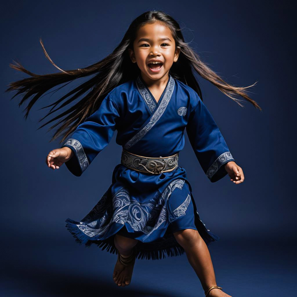 Māori Child in Traditional Attire Portrait