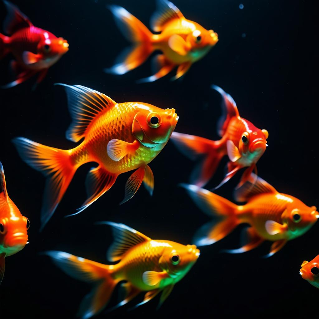 Vibrant Goldfish in Cinematic Close-Up