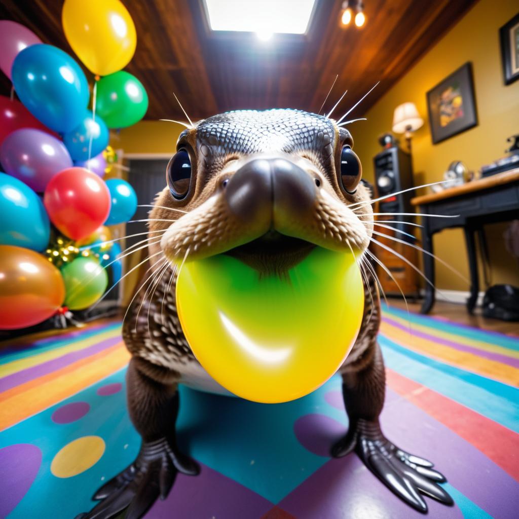 Goofy Wide-Angle Platypus Portrait