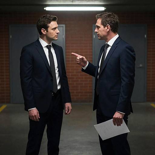 Intense Exchange in Underground Garage