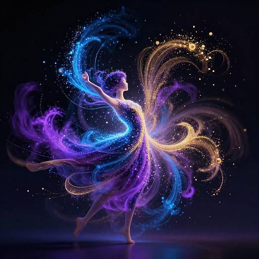 Cosmic Dance of Vibrant Particles