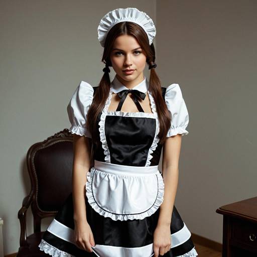 Realistic Crotchless French Maid Artwork