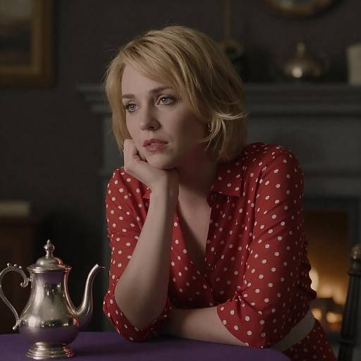 Intense Portrait of a Blonde Woman