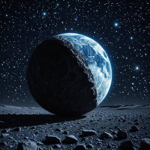 Vibrant Starry Night Raytracing Artwork