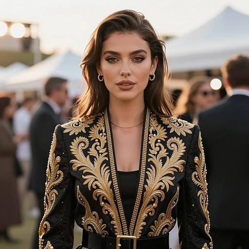 Elegant Fashion Statement at Festival