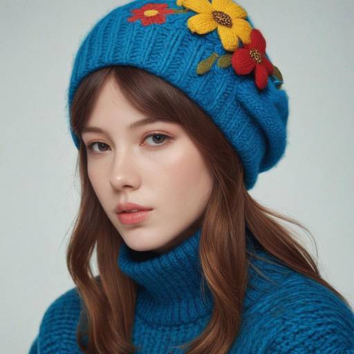Freckled Girl in Floral Sweater Art
